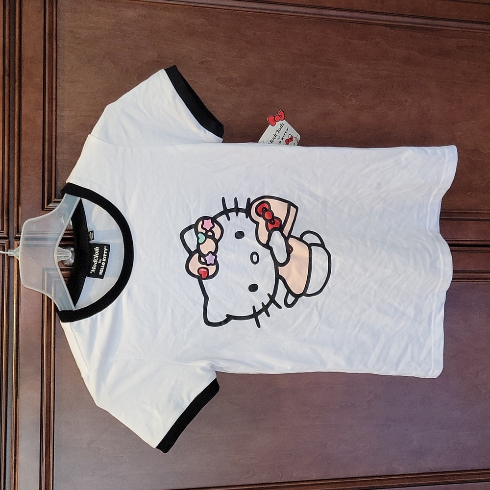 Hello Kitty Super Cute Ringer Tee Sz XS Read Great Deal